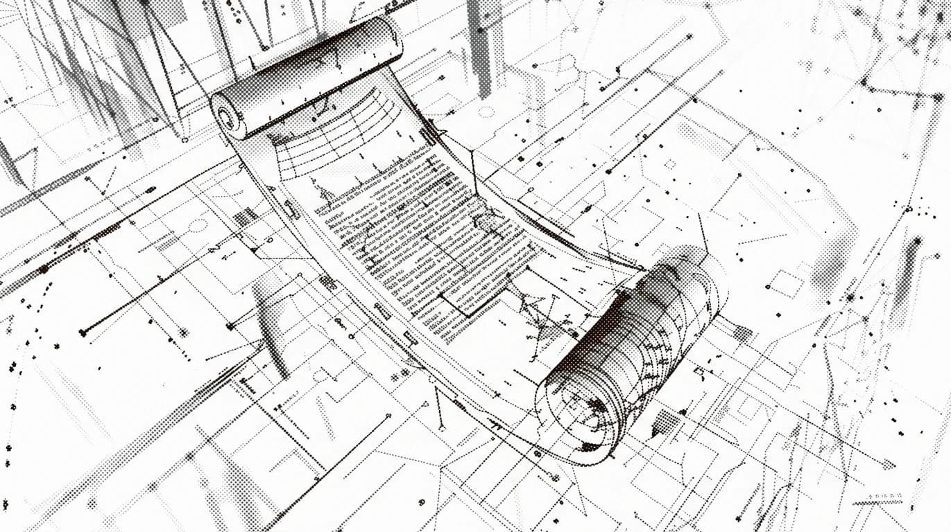 Abstract AI constitution illustration